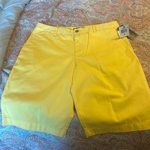 NWT boys chino shorts, yellow